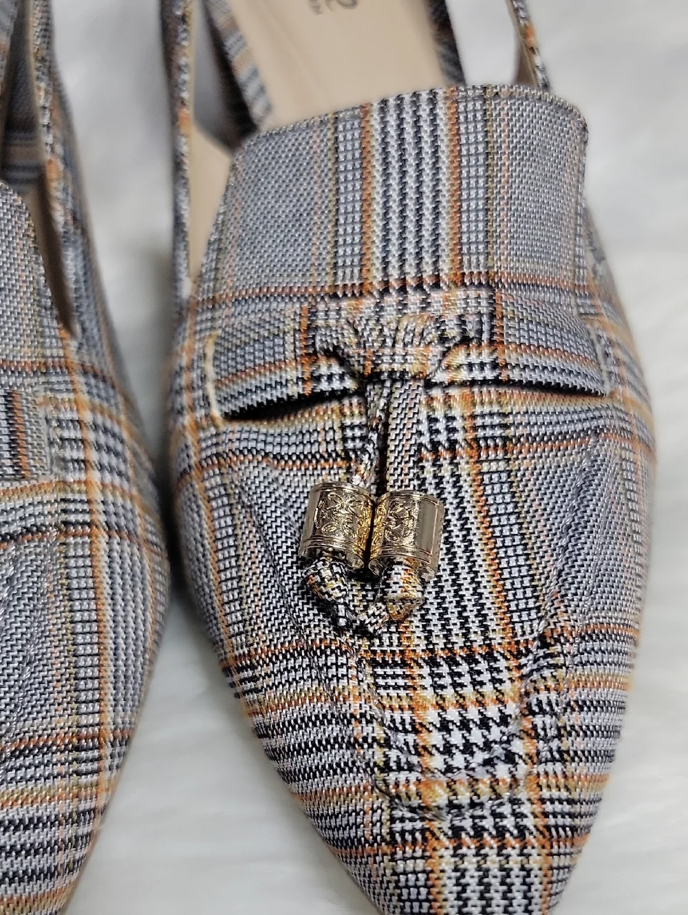 Audrey Slingback Tassel Loafer Pump 8M - Picture 4 of 11